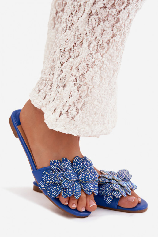 Papuče Dámsky byt S Dekoráciou tmavomodrá Grelora