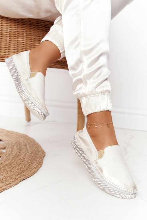 Dámske topánky Máciejka Trvalý model Kožené zlatej farby 03512-25