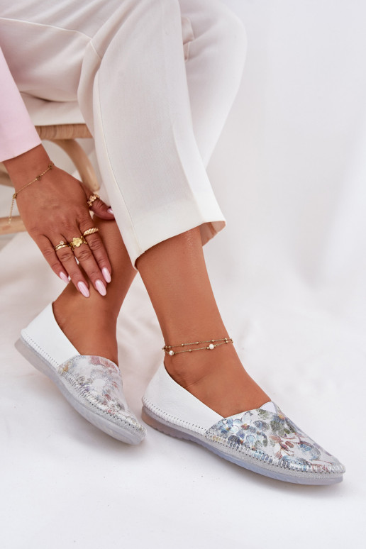 Balerínky so vzormi Máciejka T1930-38 biela farba