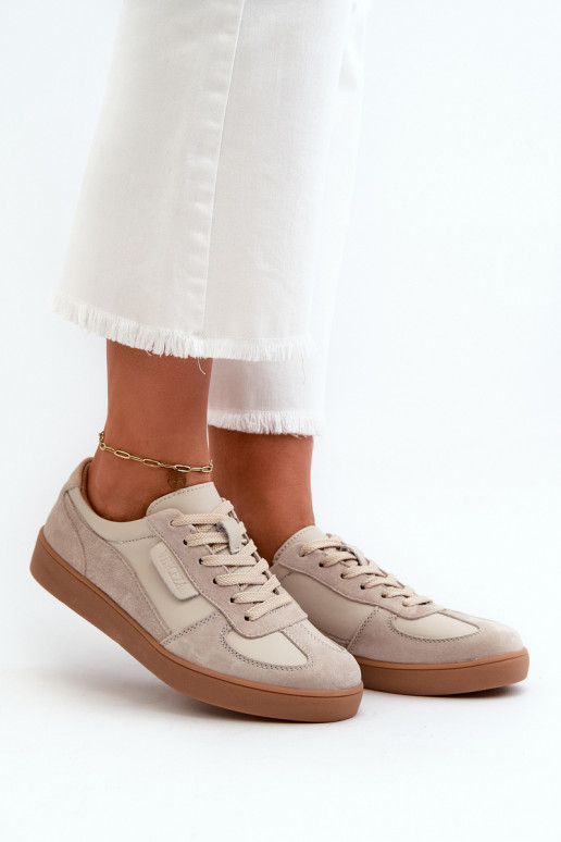 Kožené zo semišu Tenisky model obuvi Dámske Vinceza 7933 sivá