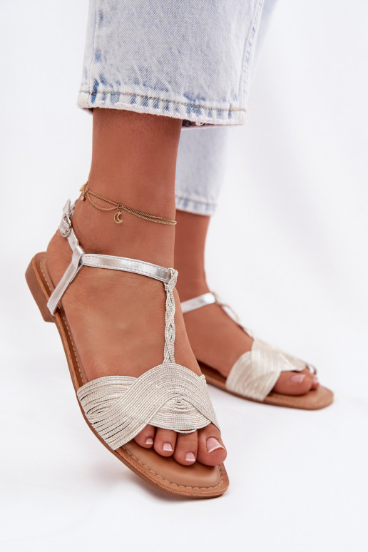 Sandále pre ženy strieborná farba Nexora