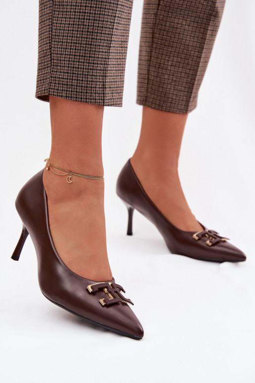 štekle Topánky s ozdobami Eko Kožené CzekoladoIne Fivara