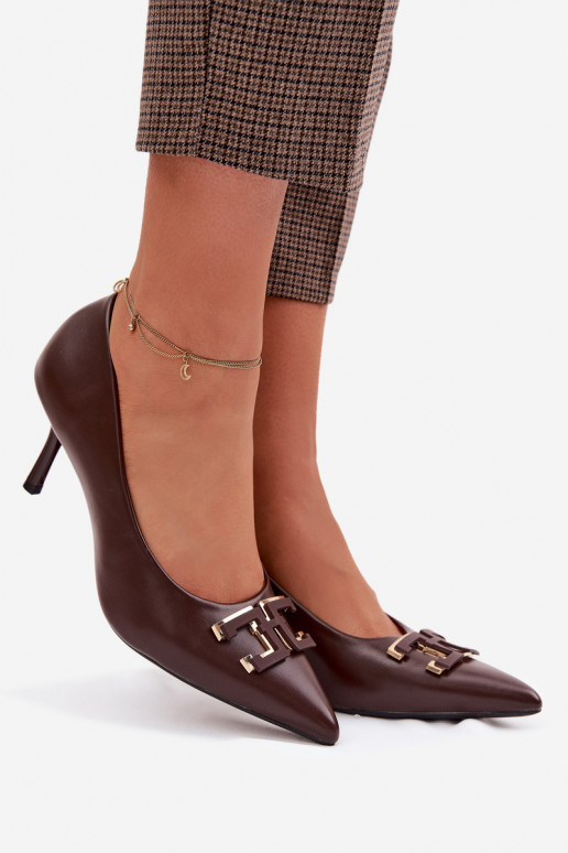 štekle Topánky s ozdobami Eko Kožené CzekoladoIne Fivara