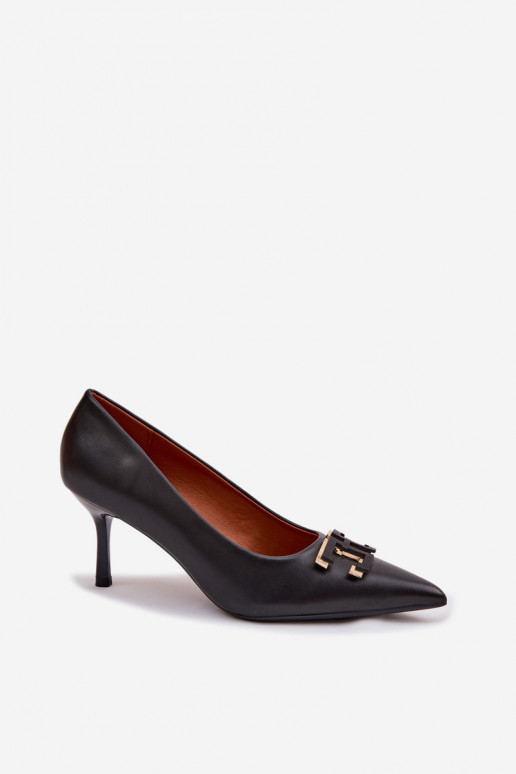 štekle Topánky s ozdobami Eko Kožené čierna Fivara