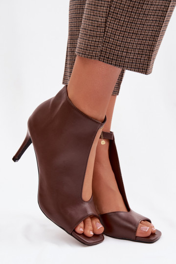 Dámske sandále s tenkými podpätkami CzekoladoIne Helira 2