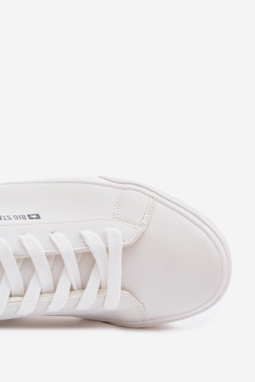 pre mužov bežná obuv z eko kože Big Star TT174001 biela farba