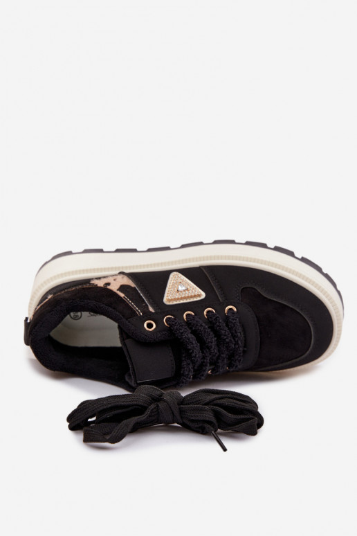 Tenisky model obuvi Dámske s platformou čierna Florinda