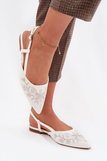 Dámske sandáleHaftem Zapnuté rovná sa biela farba Grelia