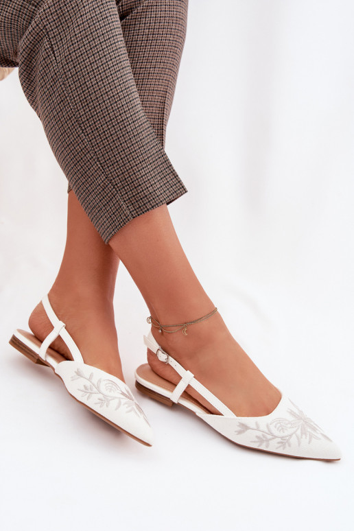 Dámske sandáleHaftem Zapnuté rovná sa biela farba Grelia