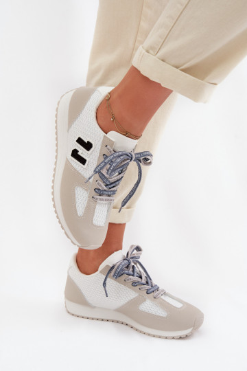 Tenisky model obuvi Dámske S Ornatem Šnurovaniem sivá Henira