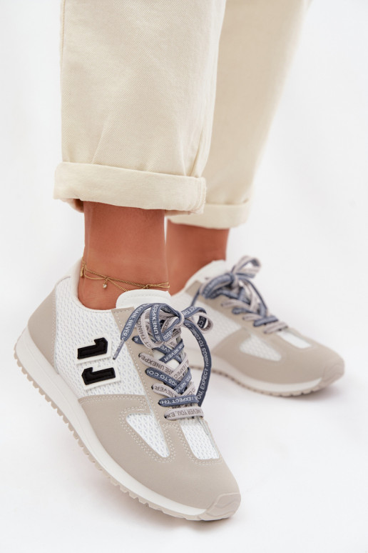 Tenisky model obuvi Dámske S Ornatem Šnurovaniem sivá Henira