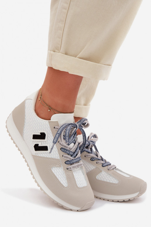 Tenisky model obuvi Dámske S Ornatem Šnurovaniem sivá Henira