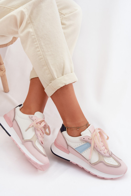 Tenisky model obuvi Dámske z eko kože Ružová Kelira