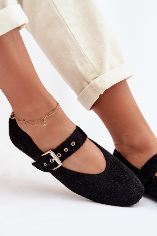 Balerínky Dámske s popruhmi čierna Pamira