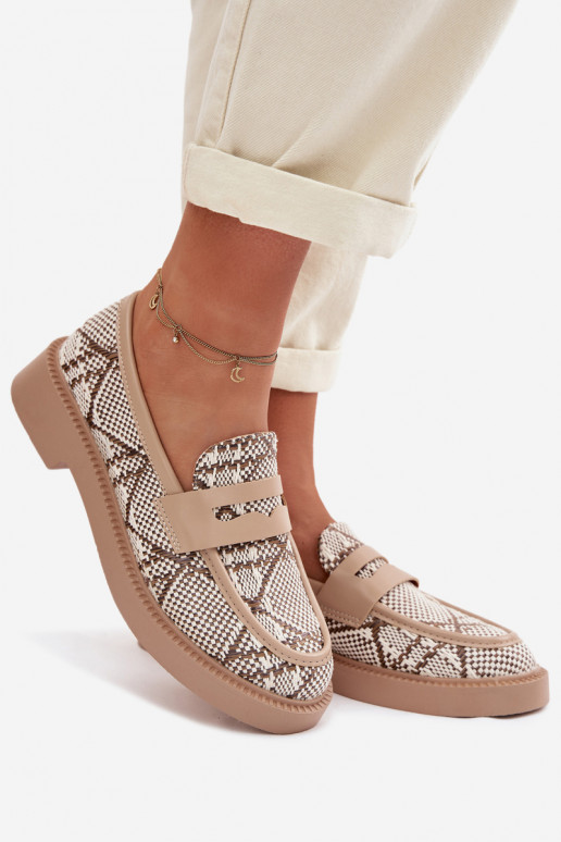 dámske mokasíny Vzorované béžová Barisa