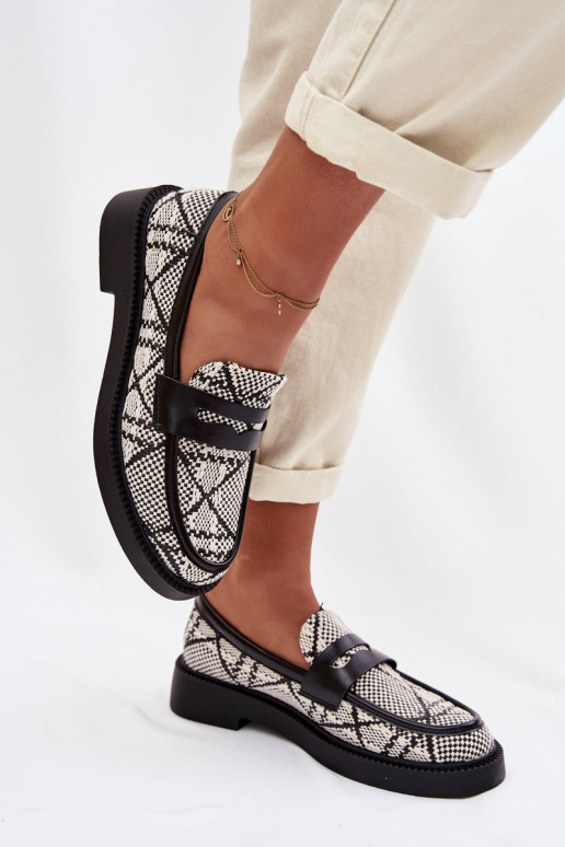 dámske mokasíny Vzorované čierna Barisa
