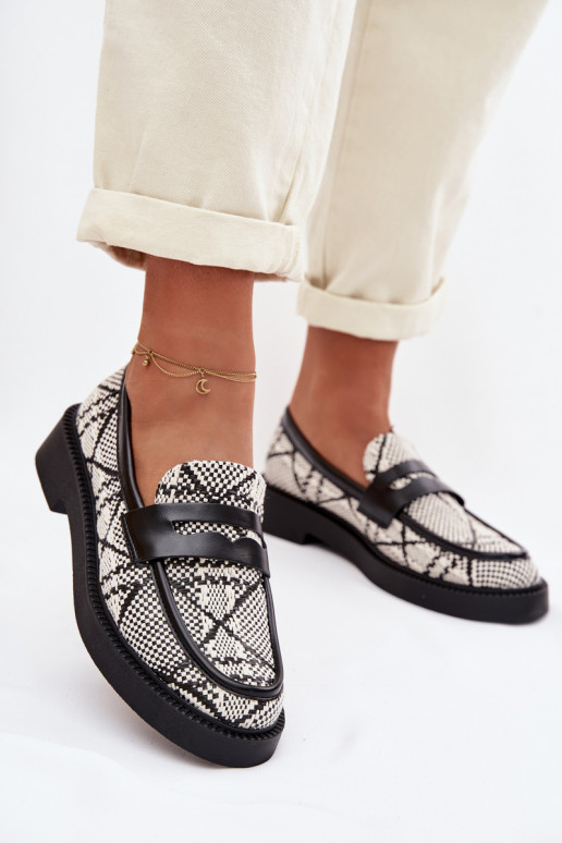 dámske mokasíny Vzorované čierna Barisa