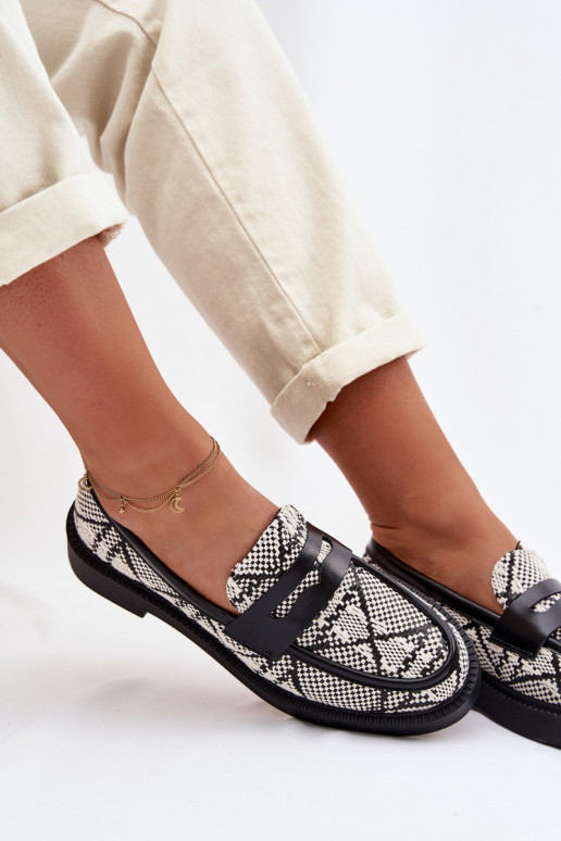 dámske mokasíny Vzorované čierna Barisa