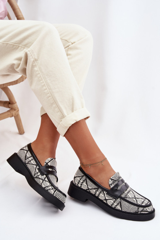 dámske mokasíny Vzorované čierna Barisa