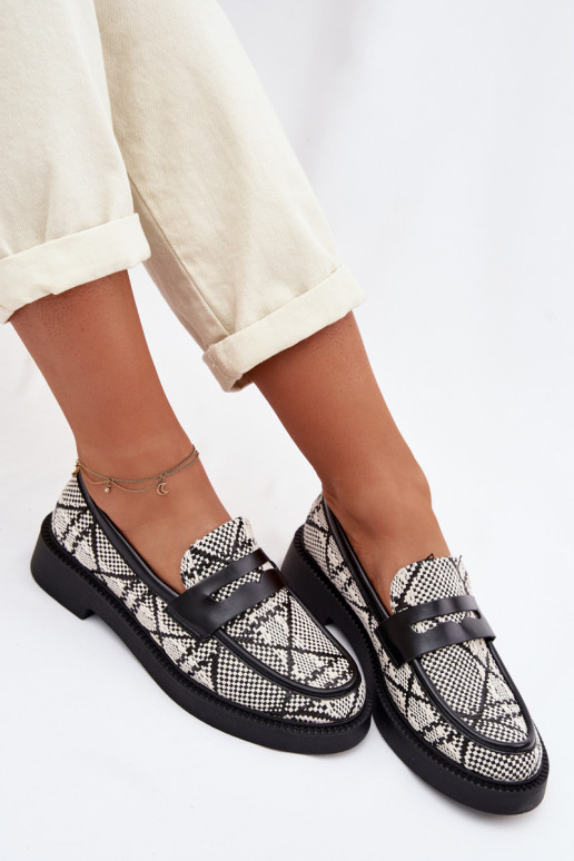dámske mokasíny Vzorované čierna Barisa