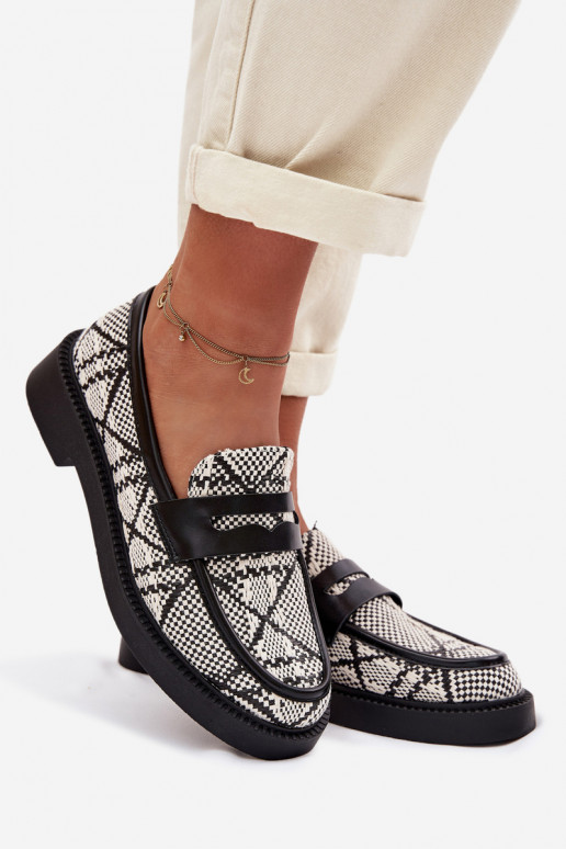 dámske mokasíny Vzorované čierna Barisa