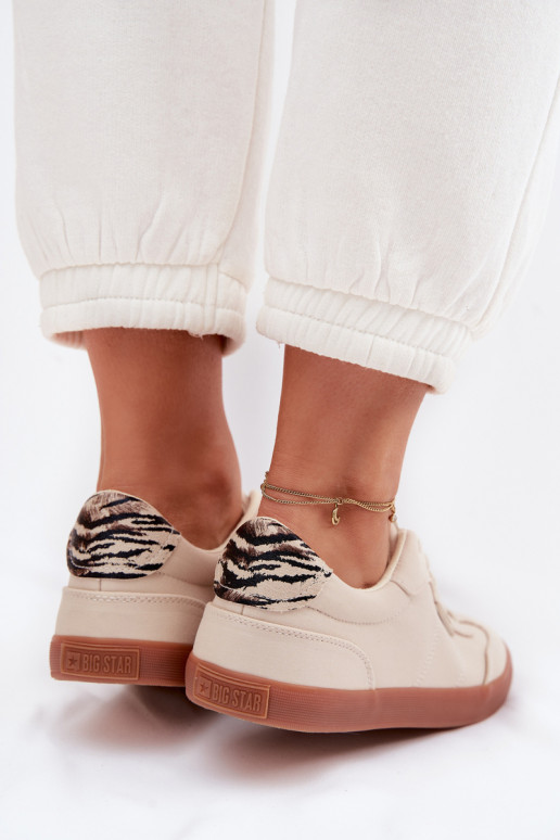 Tenisky model obuvi Dámske materiál Big Star TT274358 béžová
