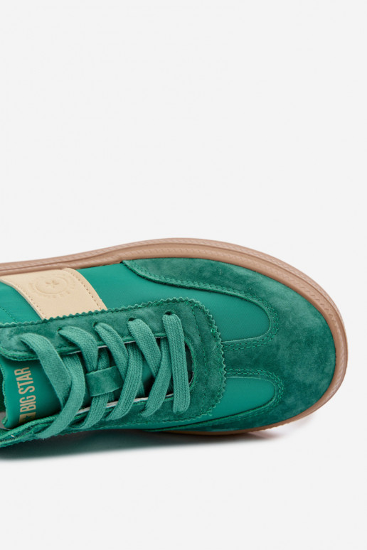 zo semišu Tenisky model obuvi Dámske Big Star TT274163 zelená farba