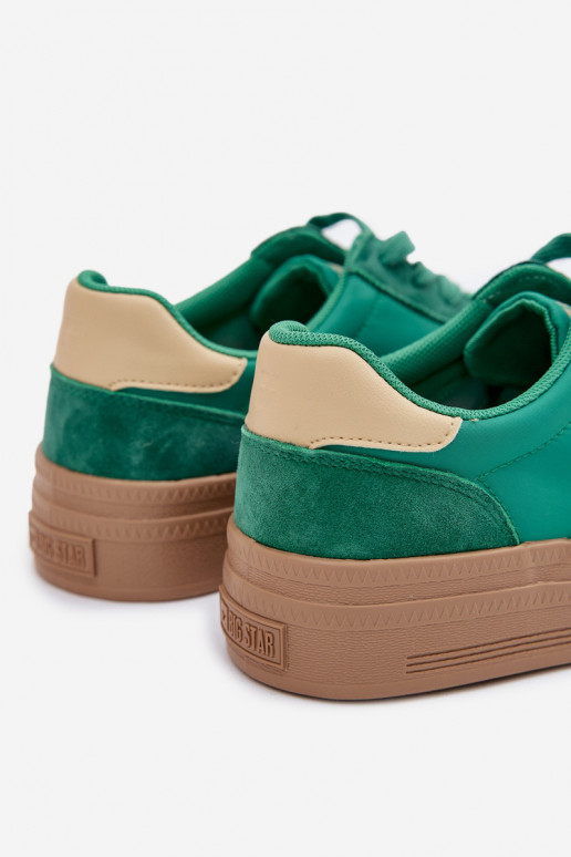 zo semišu Tenisky model obuvi Dámske Big Star TT274163 zelená farba