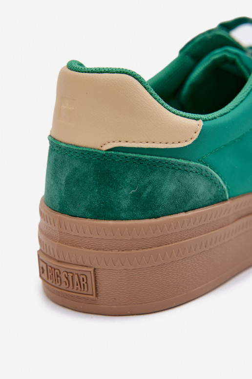 zo semišu Tenisky model obuvi Dámske Big Star TT274163 zelená farba