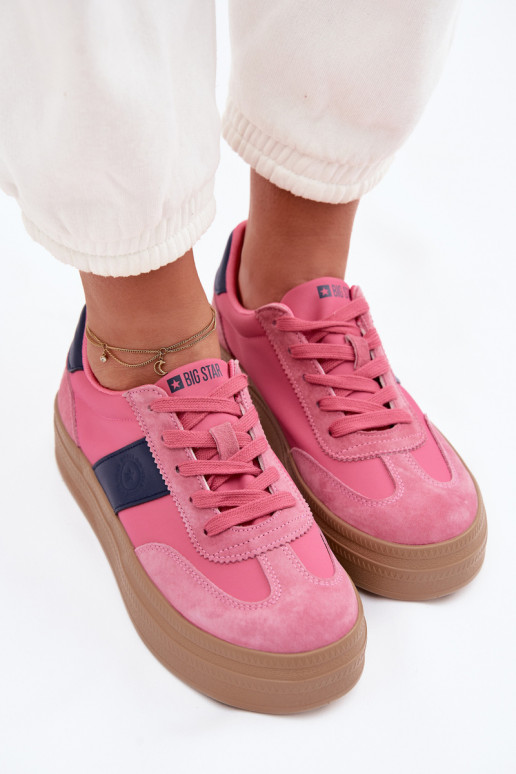 zo semišu Tenisky model obuvi Dámske Big Star TT274164 Ružová
