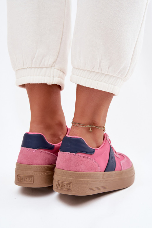 zo semišu Tenisky model obuvi Dámske Big Star TT274164 Ružová