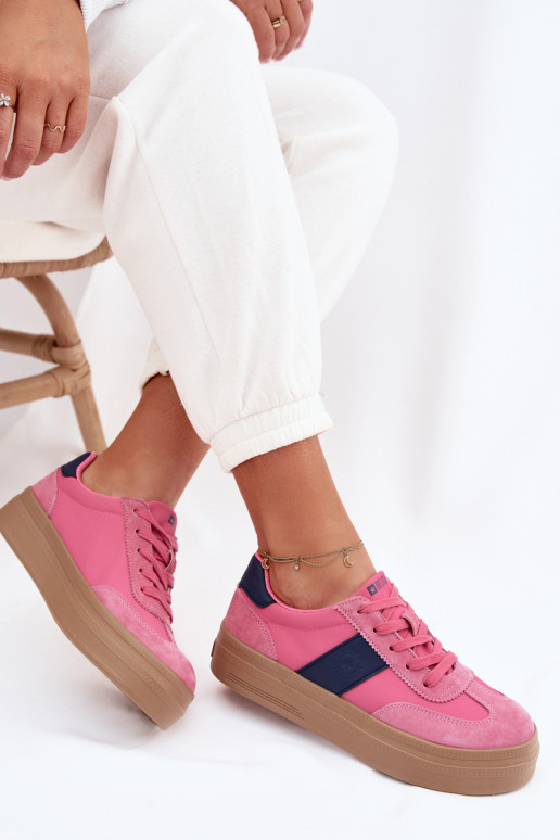 zo semišu Tenisky model obuvi Dámske Big Star TT274164 Ružová