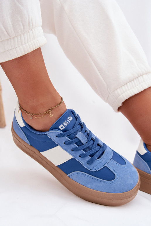 zo semišu Tenisky model obuvi Dámske Big Star TT274165 Modrá