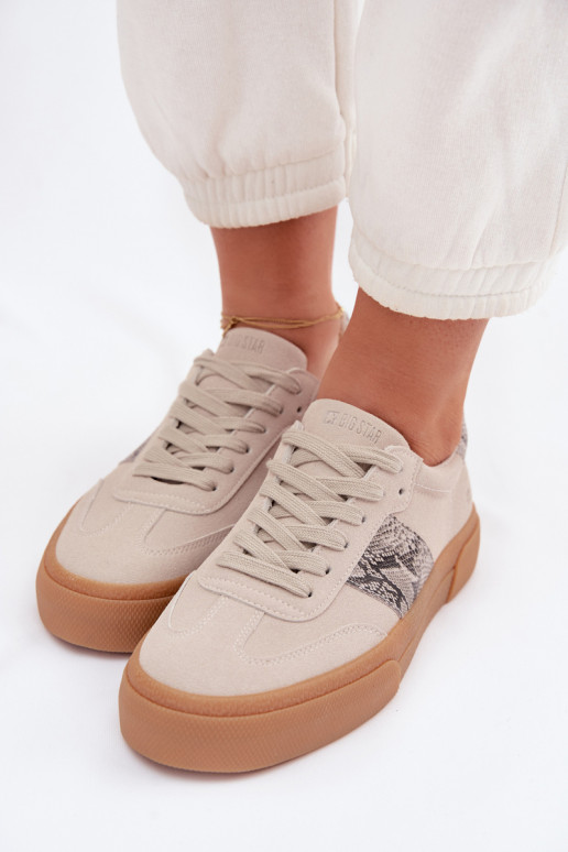 Tenisky model obuvi Dámske Ze INstaInkami Hadia koža Big Star TT274299 sivá