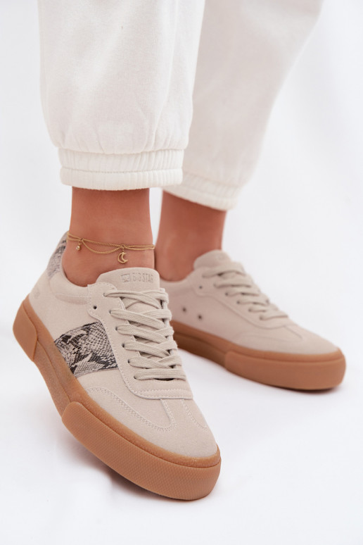 Tenisky model obuvi Dámske Ze INstaInkami Hadia koža Big Star TT274299 sivá