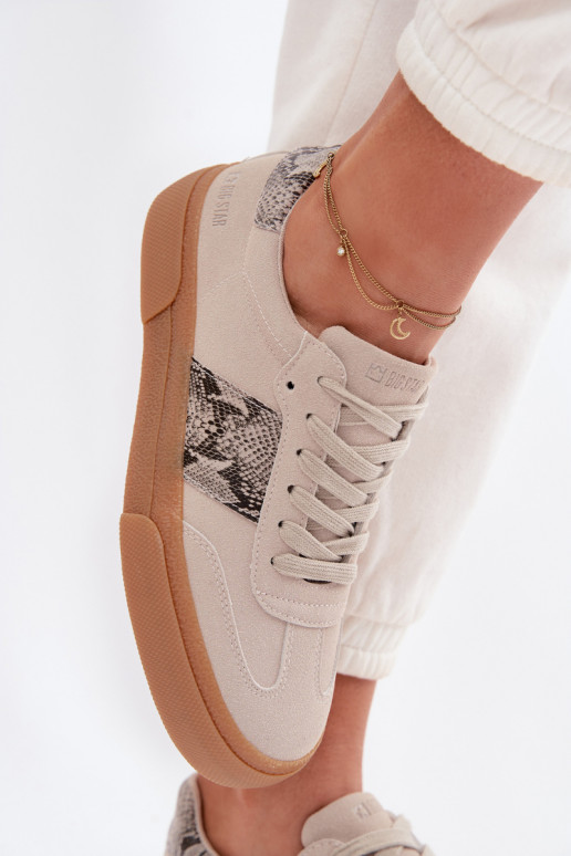 Tenisky model obuvi Dámske Ze INstaInkami Hadia koža Big Star TT274299 sivá