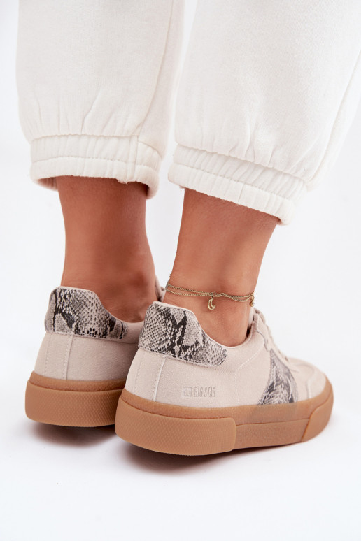 Tenisky model obuvi Dámske Ze INstaInkami Hadia koža Big Star TT274299 sivá