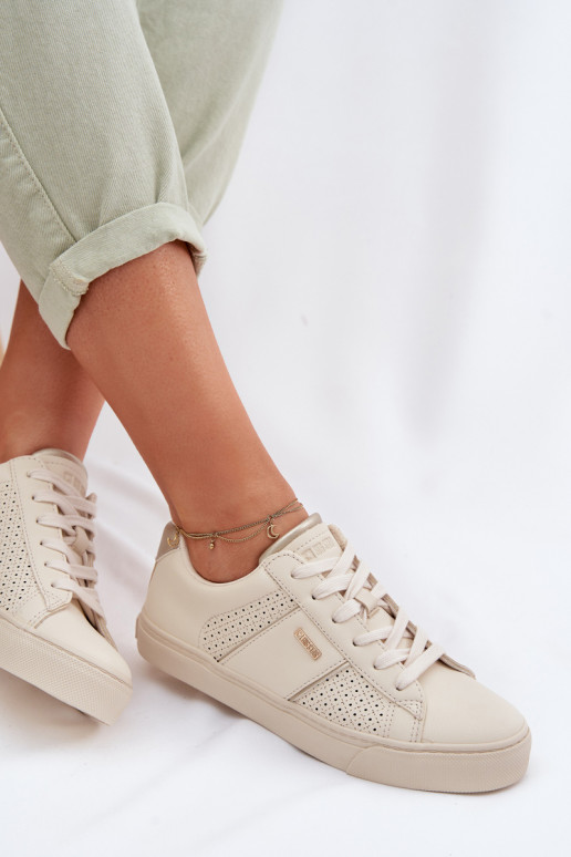 Tenisky model obuvi Dámske s prvkami prelamovania Big Star TT274292 béžová
