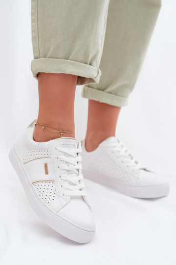 Tenisky model obuvi Dámske s prvkami prelamovania Big Star TT274291 biela farba