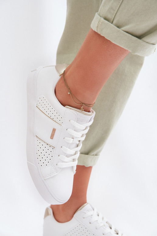 Tenisky model obuvi Dámske s prvkami prelamovania Big Star TT274291 biela farba