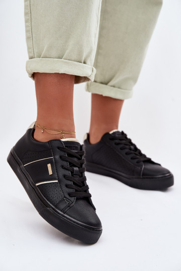 Tenisky model obuvi Dámske s prvkami prelamovania Big Star TT274290 čierna 2