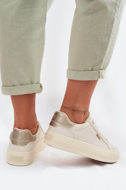 Tenisky model obuvi s platformou Big Star TT274806 béžová