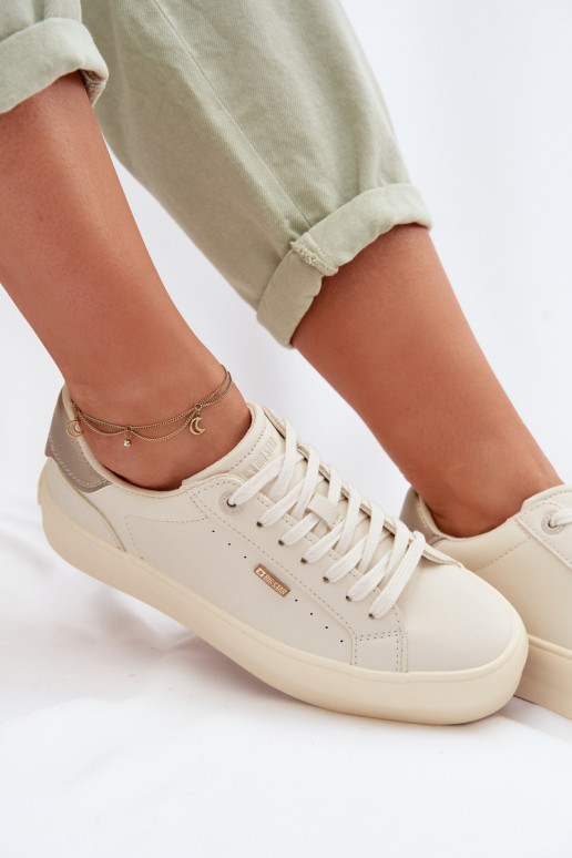 Tenisky model obuvi s platformou Big Star TT274806 béžová