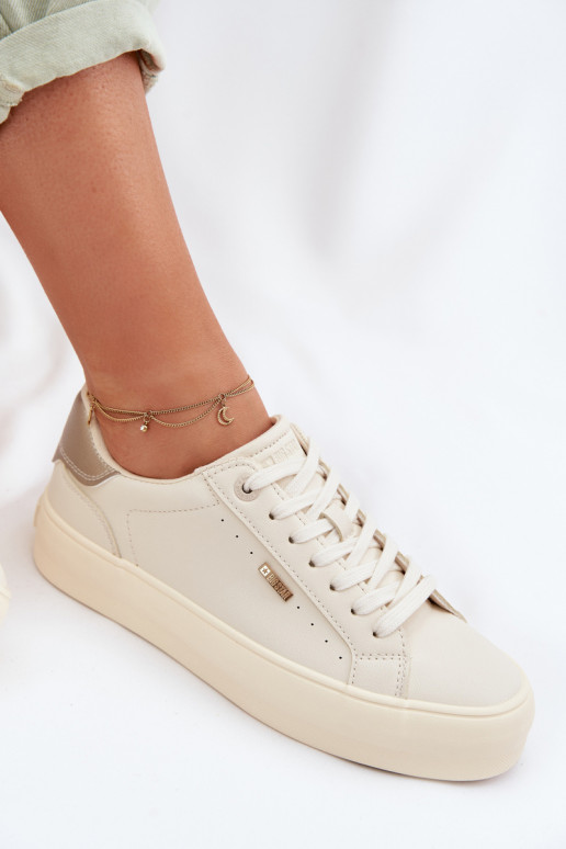 Tenisky model obuvi s platformou Big Star TT274806 béžová