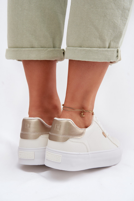 Tenisky model obuvi s platformou Big Star TT274805 biela farba