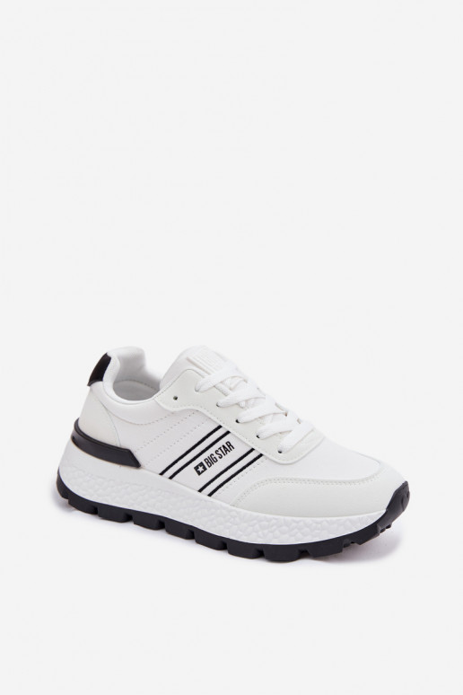 Tenisky model obuvi Dámske s platformou Big Star TT274882 Hi-Poly System biela farba