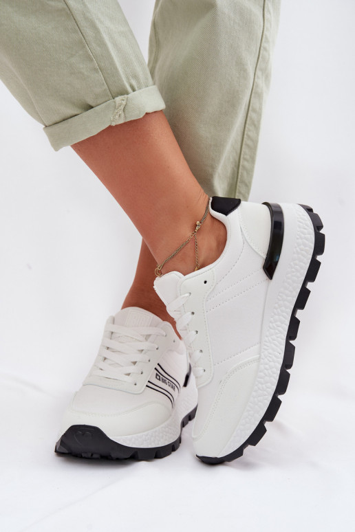 Tenisky model obuvi Dámske s platformou Big Star TT274882 Hi-Poly System biela farba