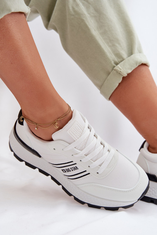 Tenisky model obuvi Dámske s platformou Big Star TT274882 Hi-Poly System biela farba