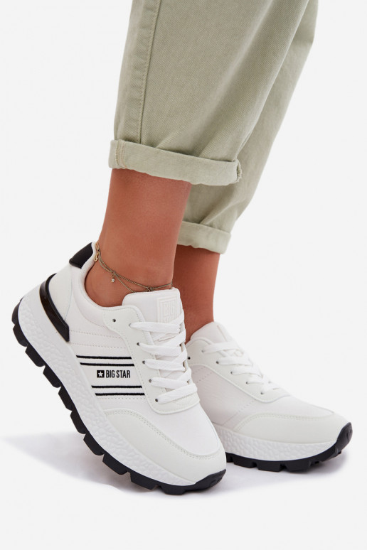 Tenisky model obuvi Dámske s platformou Big Star TT274882 Hi-Poly System biela farba