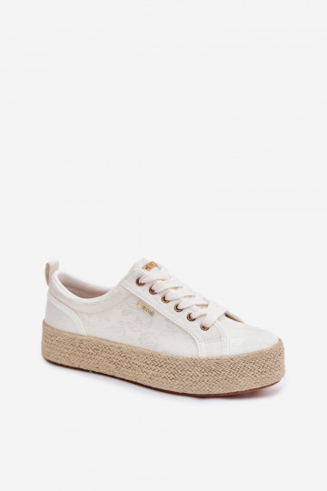 bežná obuv Espadrilky s platformou Big Star TT274346 slonovina 2